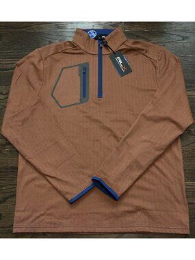 NWT RLX Ralph Lauren Pullover Wicking Quarter Zip Heather Mens Size Medium $168